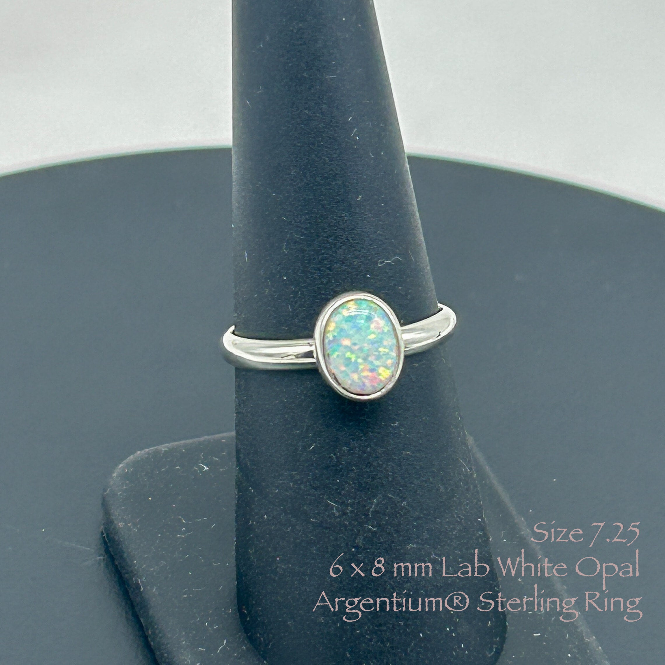 R166, Opal newest Ring, 8mm, size 6.5